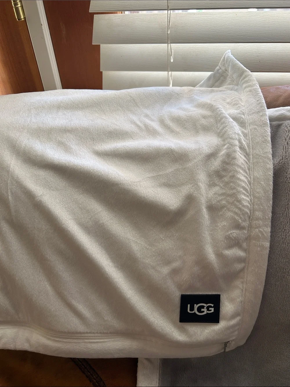 3 UGG Cream and Gray Pillow Covers